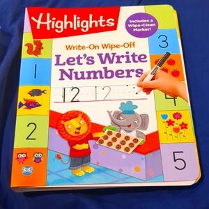 Highlights Let's Write Number dry erase book
